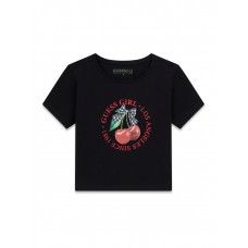 GUESS μπλούζα παιδικ΄ή κορίτσι J6RI02K6YW4-JBLK μαύρη